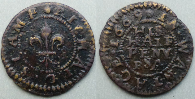 Wantage, Richard Stamp 1669 halfpenny